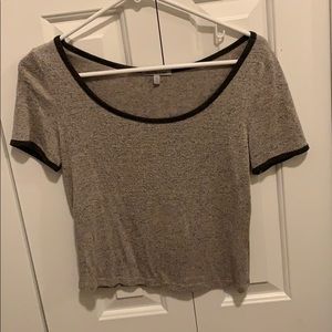 charlotte russe size Xs gray crop top